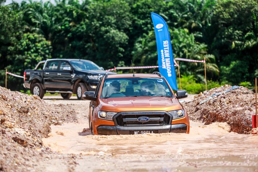 A water wading test put the Ranger through 800mm of water without any issues. — Picture courtesy of Ford Malaysia