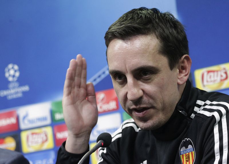 Valencia coach Gary Neville during a news conference in Valencia, December 12, 2015. u00e2u20acu201d Reuters