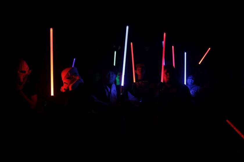 Star Wars fans pose for a picture at the premiere of u00e2u20acu02dcStar Wars: The Force Awakensu00e2u20acu2122 at TGV Sunway Pyramid, Subang, December 16, 2015. u00e2u20acu201d Picture by Yusof Mat Isa