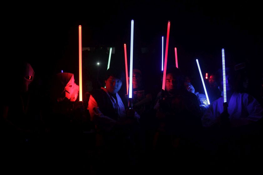 Star Wars fans pose for a picture at the premiere of u00e2u20acu02dcStar Wars: The Force Awakensu00e2u20acu2122 at TGV Sunway Pyramid, Subang, December 16, 2015. u00e2u20acu201d Picture by Yusof Mat Isa