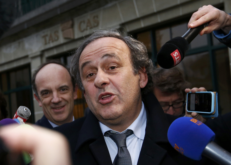 File picture of UEFA President Michel Platini leaving after a hearing at the Court of Arbitration for Sport (CAS) in Lausanne, Switzerland December 8, 2015. u00e2u20acu201d Reuters pic