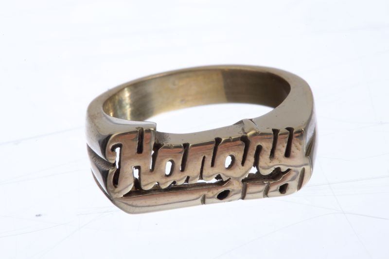 A ring displaying the word u00e2u20acu02dcHangryu00e2u20acu2122, defined as the state of being so hungry that you become angry or irritable, in New York, Nov. 6, 2015. From new book Eatymology: The Dictionary of Modern Gastronomy. Tony Cenicola/The New York Times