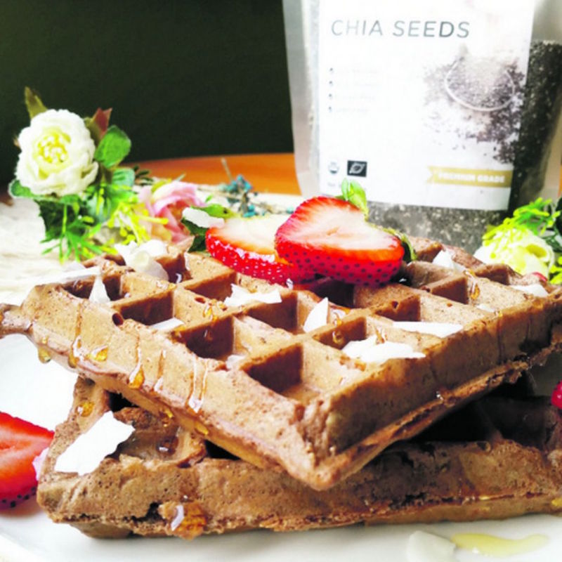 Chia seed waffles. u00e2u20acu201d Superlife Co handout via TODAY