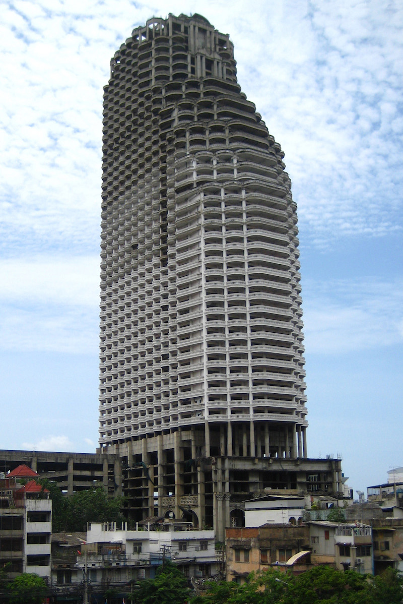 Sathorn Unique Tower, at nearly 80 per cent complete, was left to deteriorate, its 49 stories reaching nowhere. — The Lineup/Reuters pic