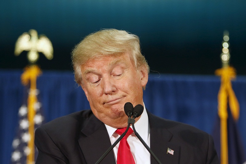 US Republican presidential candidate Donald Trump stops speaking while waiting for protesters to be removed at a campaign rally at the University of Iowa in Iowa City, Iowa, January 26, 2016.  u00e2u20acu201d Reuters pic