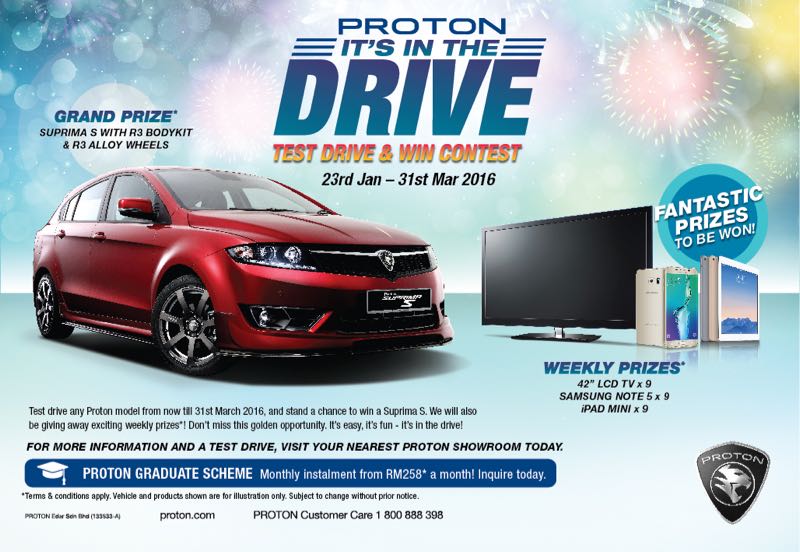 The campaign which begins today is the start of PROTON Edaru00e2u20acu2122s nationwide road shows at key public locations and several shopping malls, from 23 January 2016 until 31 March 2016. u00e2u20acu201d Photos courtesy of PROTON Edar