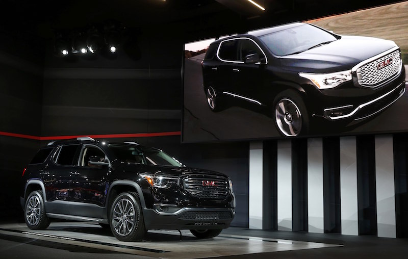 The 2017 GMC Acadia is unveiled at the North American International Auto Show in Detroit January 12, 2016. — Reuters pic