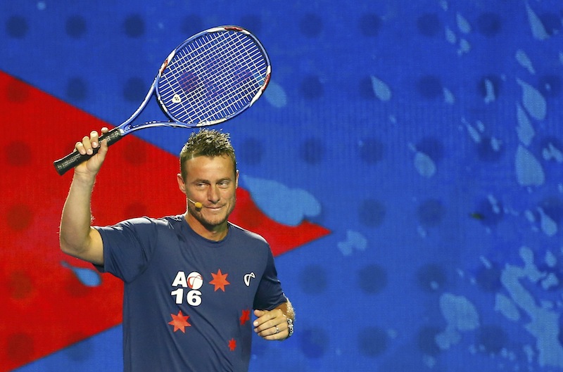 Australia's Lleyton Hewitt waves during Kids Tennis Day at Melbourne Park, Australia, January 16, 2016. u00e2u20acu201d Reuters pic