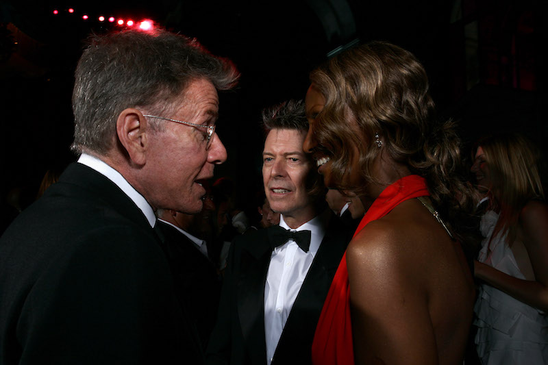 Bowie with his wife, Iman (right) and Calvin Klein (left) at a gala in New York, June 4, 2007. u00e2u20acu201d Picture by Joe Fornabaio/The New York Times