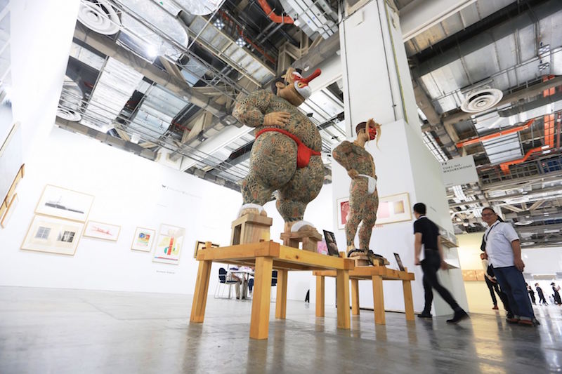 Some of the artworks by Takeshi Haguri on display at Art Stage Singapore 2016 at Marina Bay Sands Expo and Convention Centre. — TODAY pic