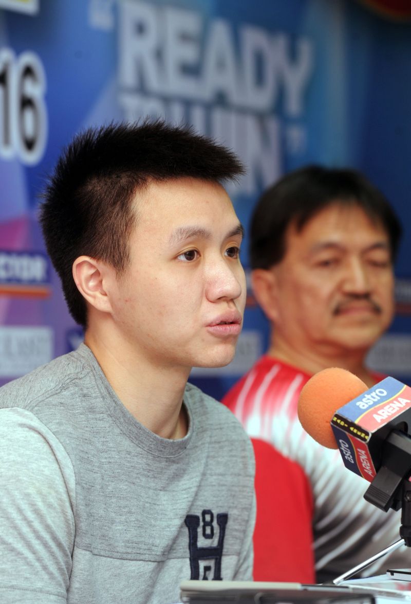 National badminton professional Zulfadli Zulkiffli, press conference, SPICE Arena, George Town, Jan 22, 2016, third-round Malaysia Masters Grand Prix Gold, lost to Ajay Jayaram of India 11-21, 21-8, 22-20. Bernama pic