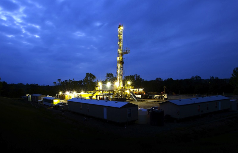This undated handout photo received on January 15, 2016 shows a BHP oil and shale gas rig in Fayetteville, Arkansas. u00e2u20acu201du00c2u00a0AFP pic