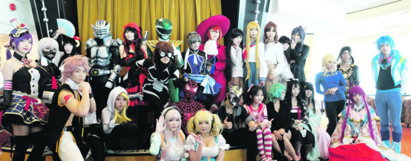 The 24 contestants and four celebrity cosplayers strike a pose for the CosFest Sea event. u00e2u20acu201d Picture by Royal Caribbean Cruises