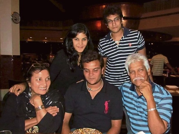 Dina with wife Shireen and children Sherga (front), Sheena and Shahmeez.