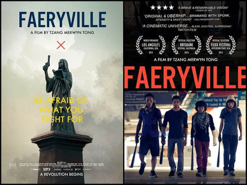 The original ‘Faeryville’ poster (left) and its alternative version to be used by Titian Budaya. — CinemaOnline pic