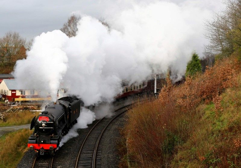 The Flying Scotsman steam engine leaves East Lancashire Railway in Bury. u00e2u20acu201d Reuters pic 