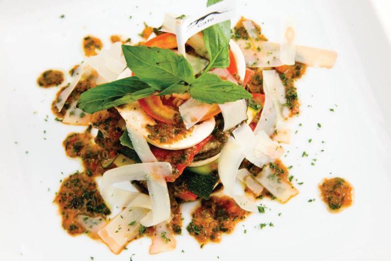 One of the vegetarian dishes that diners can expect from Greyhound Cafe is the Fresh Lasagna Salad with its mix of vegetables and pasta.