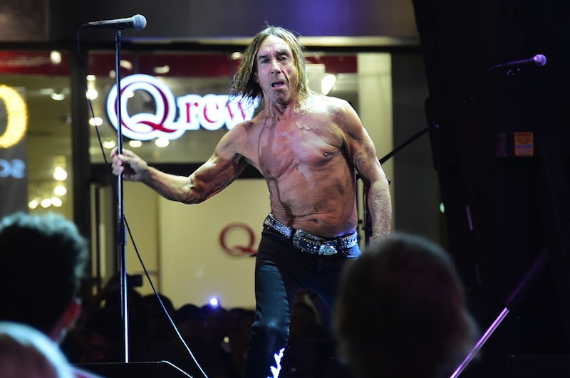Iggy Pop performs at a free concert on Hollywood Boulevard as part of festivities ahead of the Los Angeles premiere of 'Ash v Evil Dead' in Hollywood, California on October 28, 2015. u00e2u20acu201d AFP pic