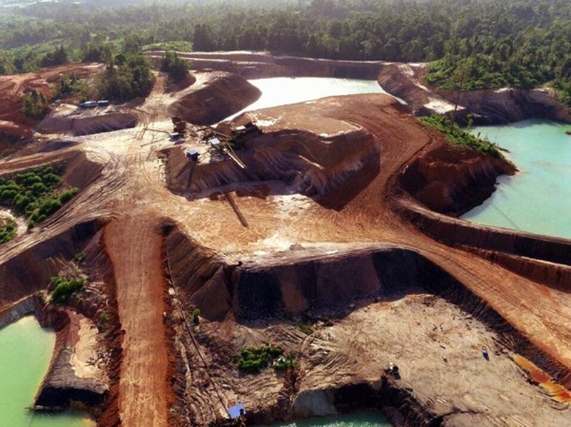An aerial photo taken by a drone of a mining site in Kuantan. u00e2u20acu2022 Picture courtesy of Kuantan MP Fuziah Salleh
