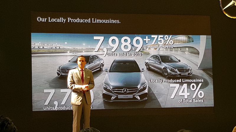 Locally assembled Mercedes-Benz models accounted for 74 per cent of total sales for 2015. — Picture by YS Khong