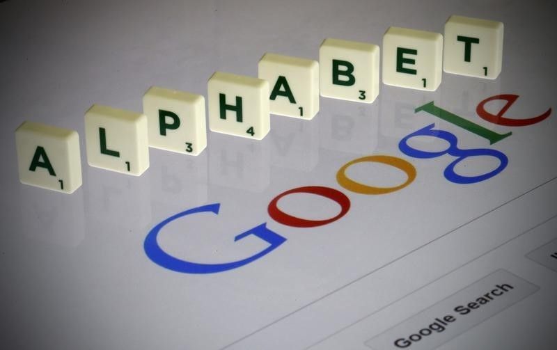 Letters spell the word u00e2u20acu02dcAlphabetu00e2u20acu2122 as they are seen on a computer screen with a Google search page in this photo illustration taken in Paris, France, August 11, 2015. REUTERS/Pascal  