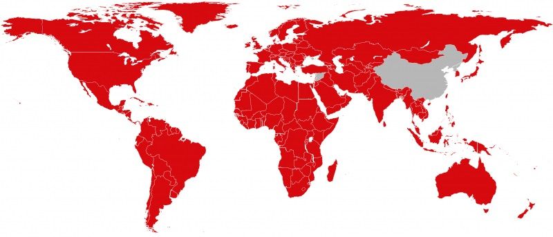 The Netflix world domination map, with China conspicuously absent. — DNA pic