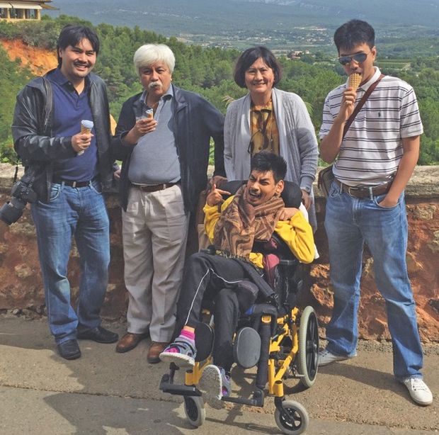 A picture of the family on vacation.