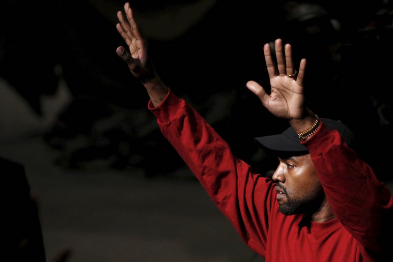 Kanye West acknowledges attendees during his Yeezy Season 3 Collection presentation and listening party during New York Fashion Week February 11, 2016. u00e2u20acu201d Reuters pic