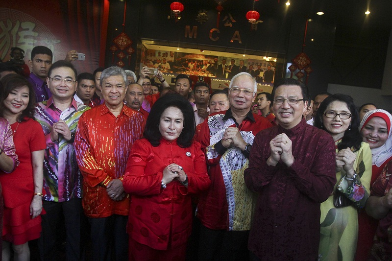 Prime Minister Datuk Seri Najib Razak and his wife Datin Seri Rosmah Mansor attend MCA Chinese New Year Open House at Wisma MCA in Kuala Lumpur on February 8, 2016. u00e2u20acu201d Reuters pic