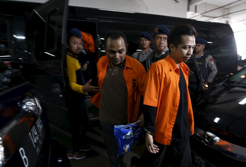 Indonesian policemen stand guard as accused supporters of Islamic State arrive for their trial at the West Jakarta court in Jakarta, Indonesia in this February 9, 2016 file photo. u00e2u20acu201d Reuters pic