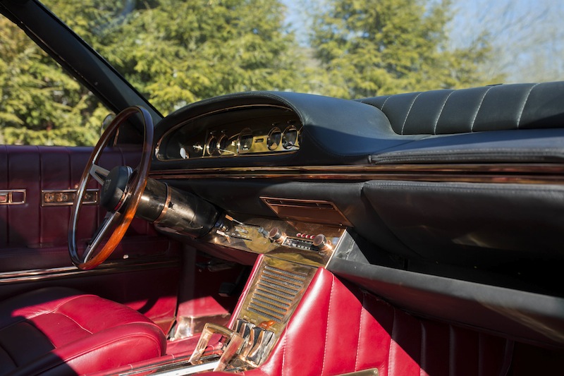 The interior of the Exemplar 1, hand-built in Italy in 1967 for the now-defunct Bridgeport Brass Co. to showcase the use of brass or copper in lieu of chrome, in Westport, Conn., Feb. 18, 2016. u00e2u20acu201du00c2u00a0NYT pic
