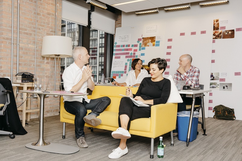 Iain Roberts, a partner at Ideo who has worked with Ford for a decade, discusses a project with his design team at the design firm’s offices in Chicago, in October, 2015. — Picture by Ryan Lowry/The New York Times