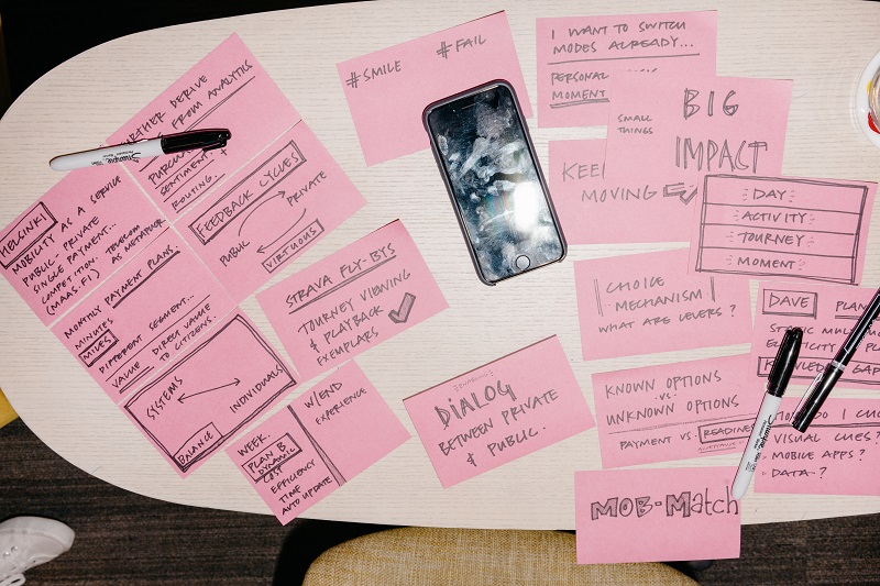 Post-it notes about projects at Ideo, a design form that has worked with Ford for a decade, in Chicago, in October, 2015. — Picture by Ryan Lowry/The New York Times