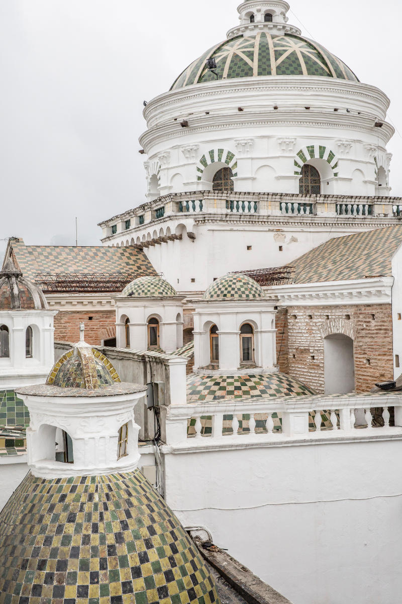 Iglesia de la Compania de Jesus, one of the famous churches in Quito, Ecuador, Jan. 2016.