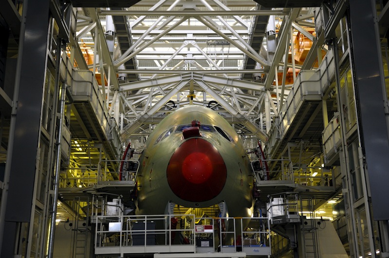 An Airbus A380 is seen on the production line at Airbus headquarters in Toulouse, in this January 13, 2011 file photo. u00e2u20acu201d Reuters pic