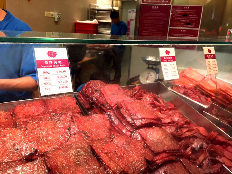 Bakwa on display in Singapore. u00e2u20acu201d TODAY pic