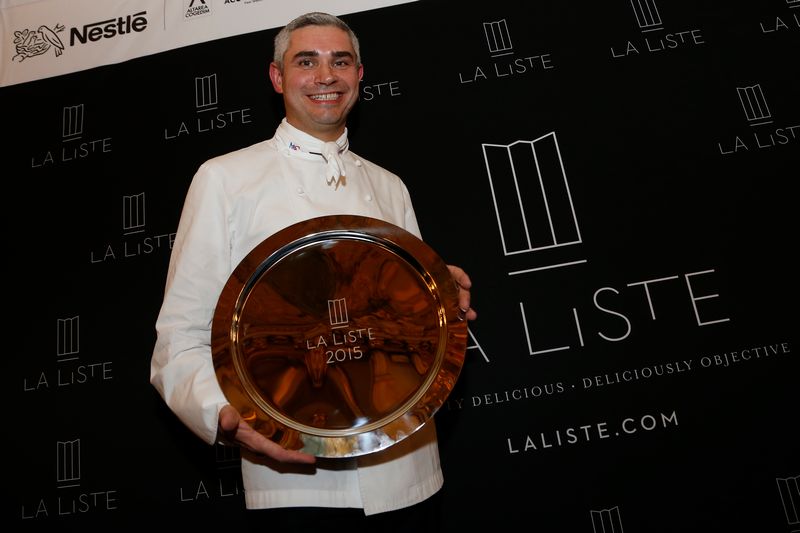 Benoit Violier, chef of the Restaurant de l'Hu00c3u00b4tel de Ville, after been awarded First restaurant of La Liste Award in Paris December 17, 2015. u00e2u20acu201d AFP pic 