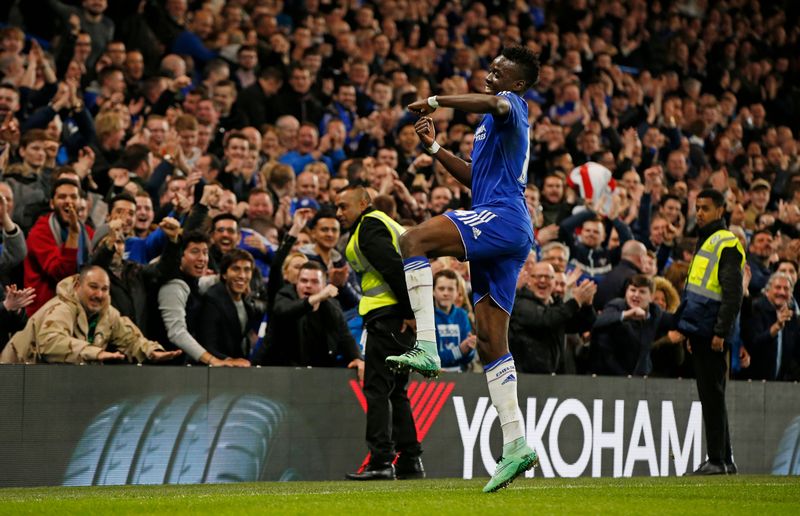 Bertrand Traore celebrates scoring the fifth goal for Chelsea against Manchester City in an English FA Cup fifth round match at Stamford Bridge, February 21, 2016. u00e2u20acu201d Reuters pic