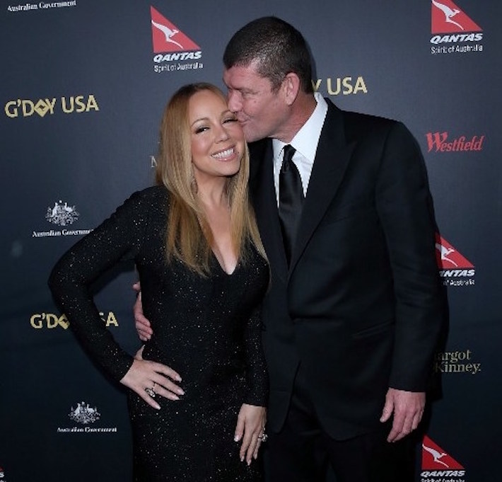 Mariah Carey and James Packer attend the 2016 Gu00e2u20acu2122Day Los Angeles Gala in Los Angeles January 28, 2016. u00e2u20acu201d AFP pic