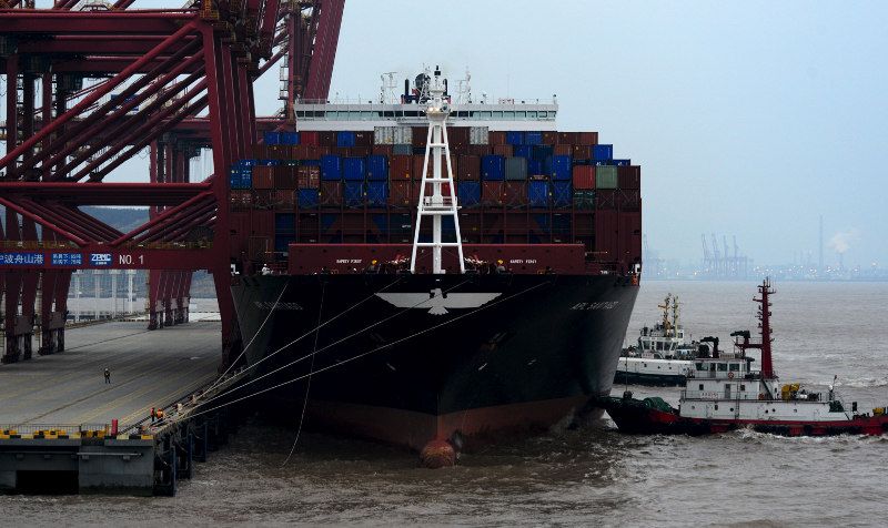 A cargo ship is anchored at a port in Zhoushan, Zhejiang province, February 14, 2016. China's exports fell 11.2 per cent in January from a year earlier and imports tumbled 18.8 per cent, both far worse than expected. u00e2u20acu201d Reuters pic