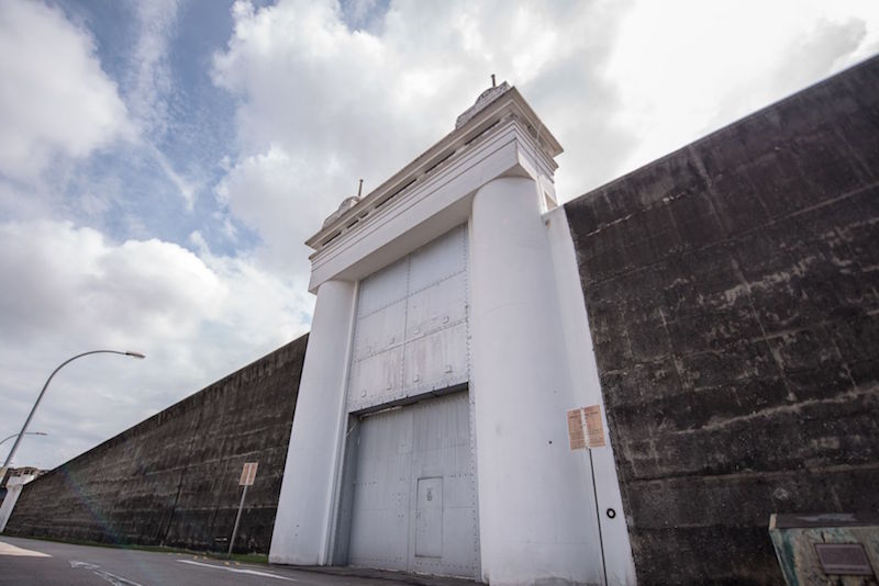 Exterior view of the old Changi Prison entrance gate and wall. u00e2u20acu201d Handout via TODAY