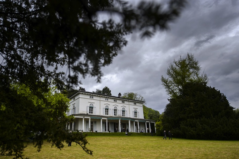 Charlie Chaplin's last residence, the Manoir de Ban is seen during the laying of the first brick of the Chaplin Museum. u00e2u20acu201d AFP pic