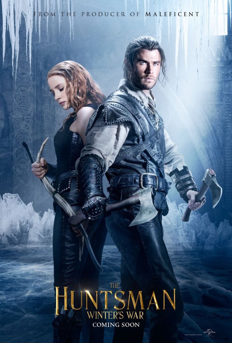 Chris Hemsworth and Jessica Chastain in the official poster of ‘The Huntsman: Winter’s War’. — Handout via TODAY