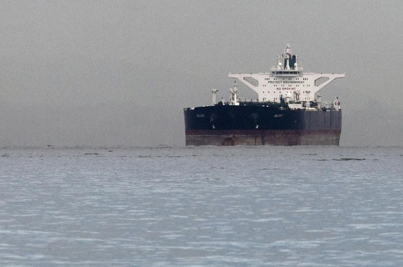 The Malta-flagged Iranian crude oil supertanker u00e2u20acu02dcDelvaru00e2u20acu2122 is seen anchored off Singapore. u00e2u20acu201d Reuters pic
