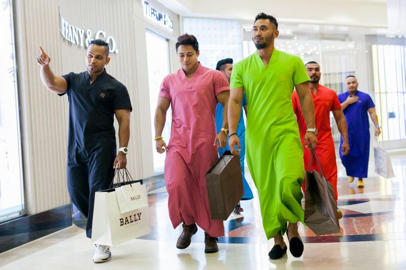 u00e2u20acu02dcJubah Pahlawanu00e2u20acu2122 robes modelled by men. u00e2u20acu2022 Picture courtesy of Farbel Exclusive