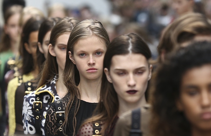 Burberry Prorsum spring / summer 2016 collection show at London Fashion Week. u00e2u20acu201d AFP pic