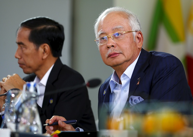 Datuk Seri Najib Razak listens to US President Barack Obama speak during a 10-nation Association of Southeast Asian Nations summit in Rancho Mirage, California February 16, 2016. u00e2u20acu201d Reuters pic