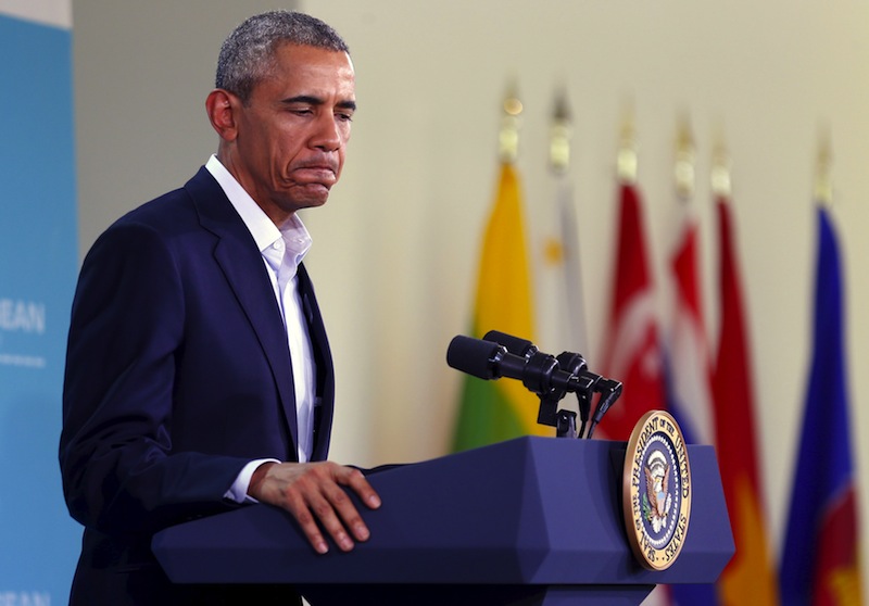 Barack Obama pauses to answer a question during a press conference following the 10-nation Association of Southeast Asian Nations summit in Rancho Mirage, California February 16, 2016. u00e2u20acu201d Reuters pic
