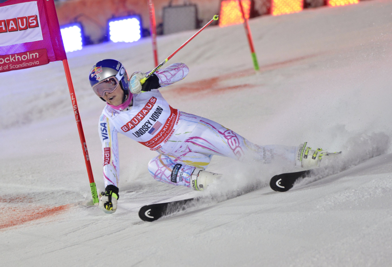 Lindsey Vonn of the US competes during the women's Parallel Slalom City Event of the FIS Alpine Skiing World Cup in Stockholm, Sweden February 23, 2016. u00e2u20acu201d Reuters pic