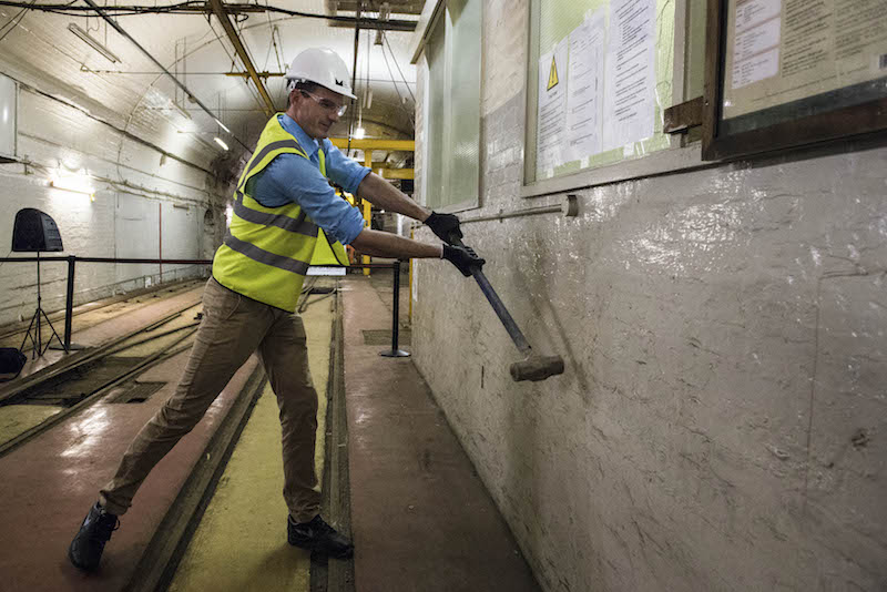 Dan Snow breaking ground at The Postal Museum. u00e2u20acu201d AFP pic